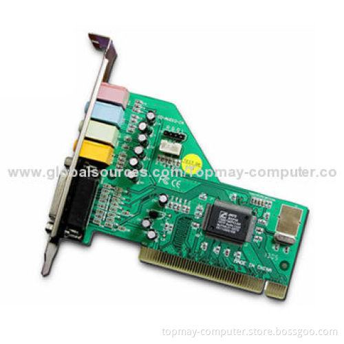 PCI Sound Card with CMI8738 Chipset, Supports DOS and Microsoft's Windows 2000/Me/NT/Linux OS